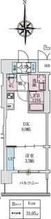 スプランディッドあびこ駅前DUE【10階】の間取り