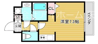 クレアートクラウン天王寺【9階】の間取り