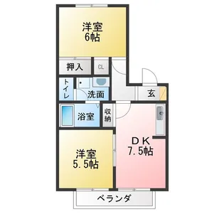 砂田ハウス【2階】の間取り