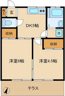 ハイツ小川【1階】の間取り