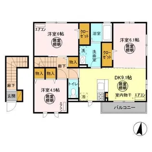 大黒屋 十四番館【2階】の間取り