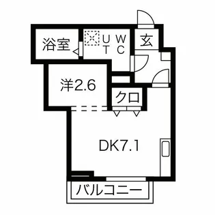 メリディアン北仙台【3階】の間取り