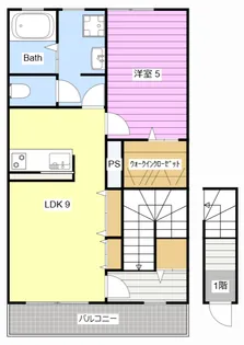 LOTUS長谷【2階】の間取り