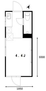 apartment KURO 代々木II【4階】の間取り
