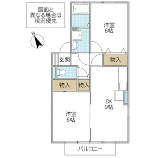 ルミエール D棟【2階】の間取り