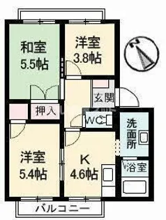 ブライトンハイツ【2階】の間取り