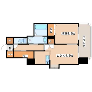 榴岡レジデンス壱番館【8階】の間取り