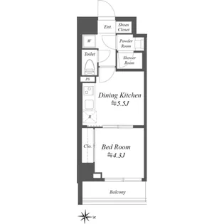 ブランシエスタ本所吾妻橋【4階】の間取り