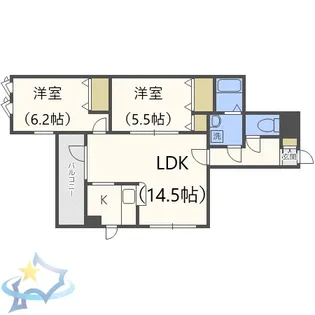 サイレンス宮の森札幌【4階】の間取り