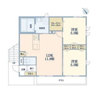 グレースガーデン東小岩【1階】の間取り