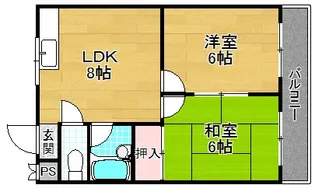 金森マンション-私部【3階】の間取り