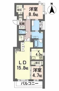 シャーメゾン国府宮駅前【2階】の間取り