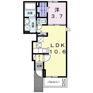 オプスKAMIFUKUOKA【1階】の間取り