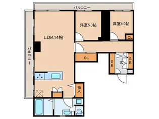 ハイツ神田【2階】の間取り