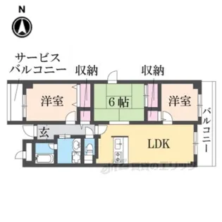 ロードス’93【3階】の間取り