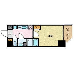 プレサンス天満橋トラッド【12階】の間取り