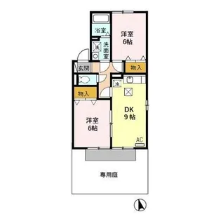 ジョイキャッスル A B【1階】の間取り