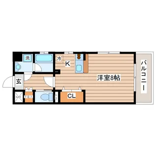 ヴィアーレ広瀬【2階】の間取り