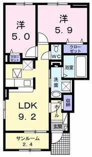 ローレンスハイツIII【1階】の間取り