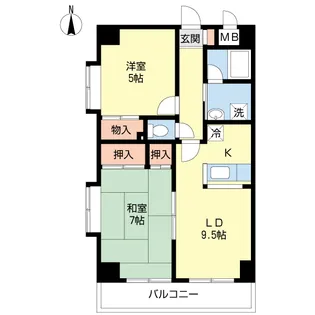パークサイド小柴【2階】の間取り