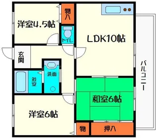 クレールコート【2階】の間取り