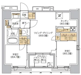 リビオメゾン西麻布【5階】の間取り