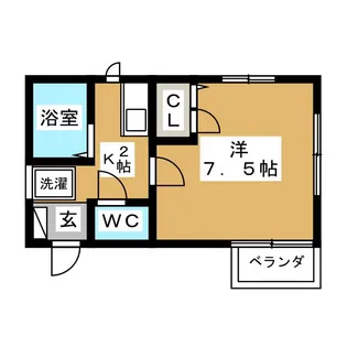 アンクレージュ旗の台【3階】の間取り