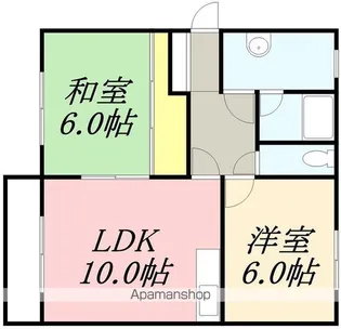 第2オダハイツ【2階】の間取り