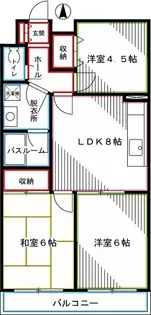 ビアーレ小金井【2階】の間取り