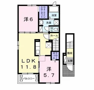 スカイ ブリーズ【2階】の間取り