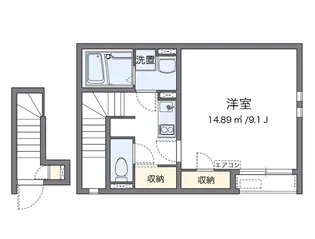 クレイノLoco千駄木【2階】の間取り