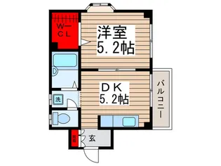 ランドツインビルA棟【3階】の間取り