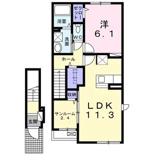 メゾン ド シフォン【2階】の間取り