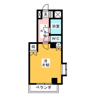 グランメール国立【4階】の間取り