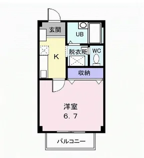 コーポラスさつき【2階】の間取り