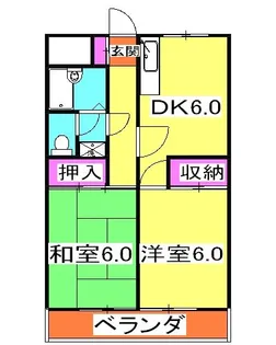 ハイブリッヂ【2階】の間取り
