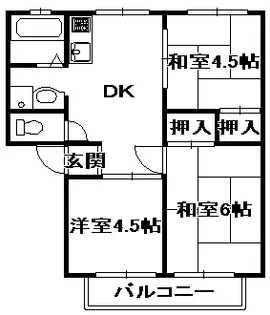 グリーンハイムB棟【2階】の間取り