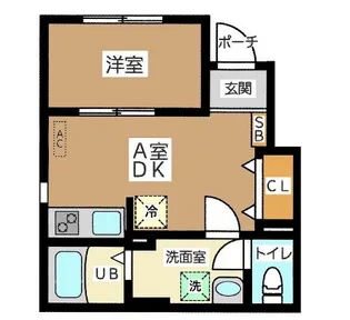 AZURE Meguro Gohongi A【1階】の間取り