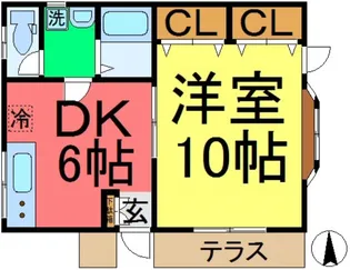 第五サニーハイツ【1階】の間取り