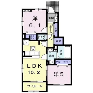 エタニティー ラック【1階】の間取り