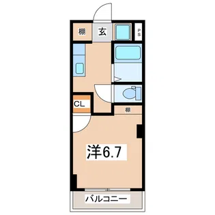 グランデージ虎丸【5階】の間取り