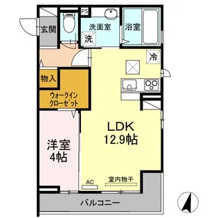 ケリスデール貴【1階】の間取り