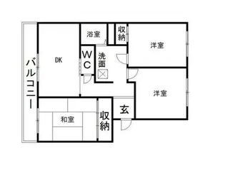 ニューハイツ藤B棟【3階】の間取り