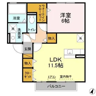 リビングタウン大金平 B【1階】の間取り