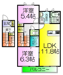 シャーメゾン柏木【2階】の間取り