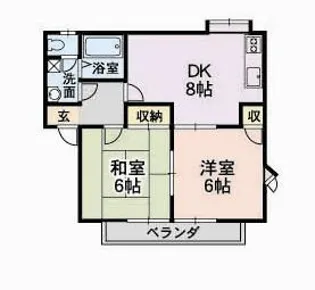 ハピネスハイム【2階】の間取り