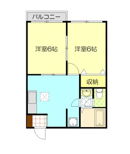 ハウスザパークA【1階】の間取り