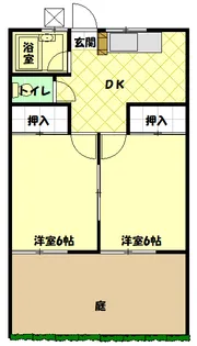 コーポオキ【1階】の間取り