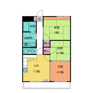 ラフォーレ楠【3階】の間取り