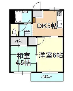 コーポ城山【2階】の間取り